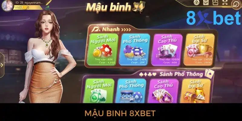 Mậu binh 8xbet: Sòng bài trực tuyến uy tín, thưởng lớn 1 Mậu binh 8xbet